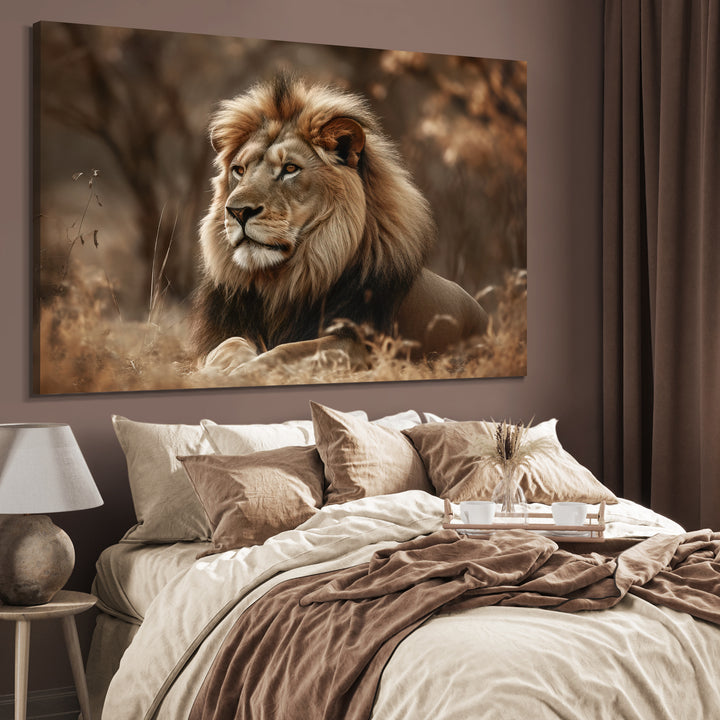 Ljuddämpande tavla - Regal Lion